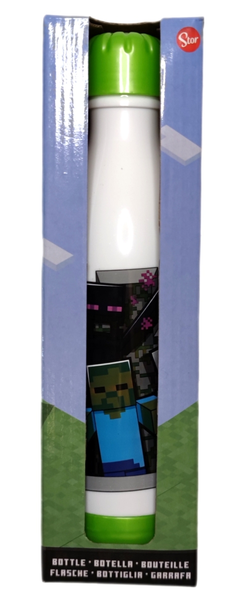 Minecraft Trinkflasche grün/weiß